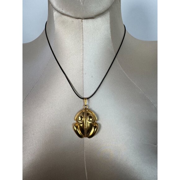 24K Gold Plated Tairona Frog Pendant Necklace Adjustable Chain Handcrafted In Co - Picture 16 of 16